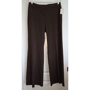 Cabi‎ Brown New Lauren Long Wide Leg Trousers Womens Size 12 Career Dress Pants
